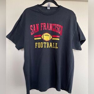 San Francisco Football Black T Shirt XL